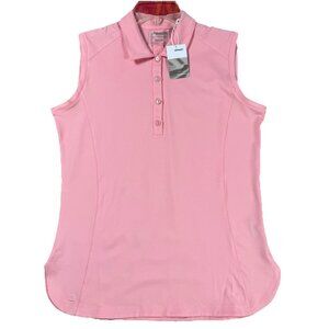 Ahead NWT Sleeveless Performance Polo Shirt Women Medium Pink